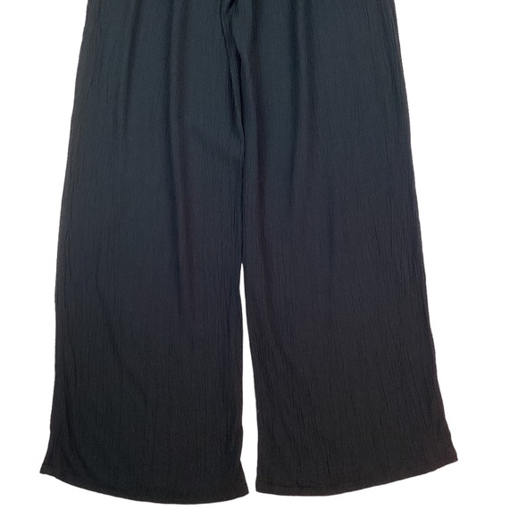 Three Dots Wide Leg Pant Black Crepe - Picture 7 of 14